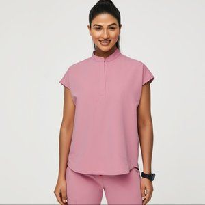 Figs rafaela chalk pink top